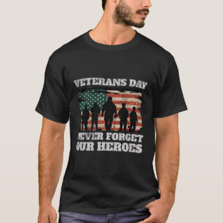 Veteranen vergessen nie unsere Helden, die US-Flag T-Shirt