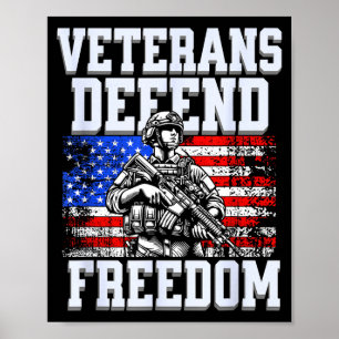 Veteranen verteidigen die Freiheit, US-patriotisch Poster