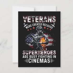 Veteranen Weil Superhelden im Kino beschäftigt sin Postkarte