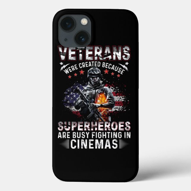 Veteranen, weil Superhelden in Cinemas beschäftigt Case-Mate iPhone Hülle (Rückseite)
