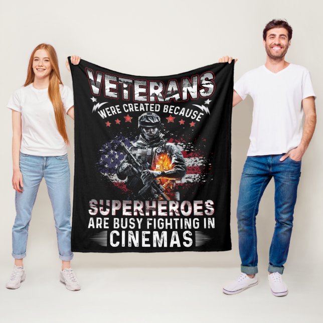 Veteranen, weil Superhelden in Cinemas beschäftigt Fleecedecke (Beispiel)