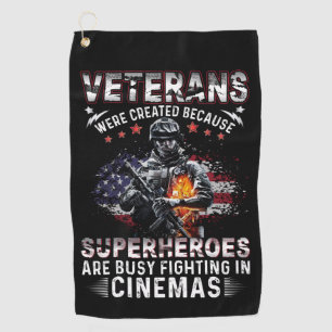 Veteranen, weil Superhelden in Cinemas beschäftigt Golfhandtuch