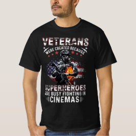 Veteranen, weil Superhelden in Cinemas beschäftigt T-Shirt