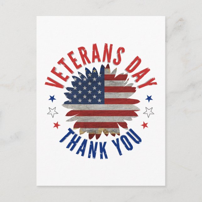 VETERANENTAG DANKE  POSTKARTE (Vorderseite)