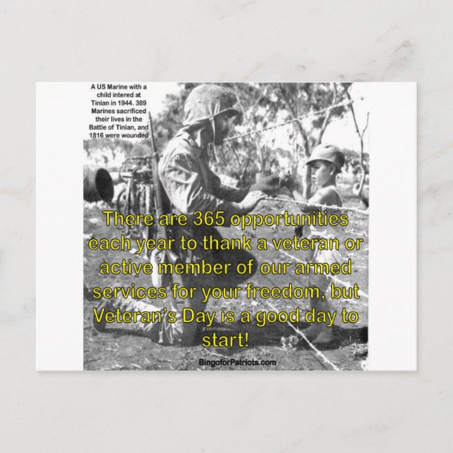 Veteranentag Postkarte (Vorderseite)