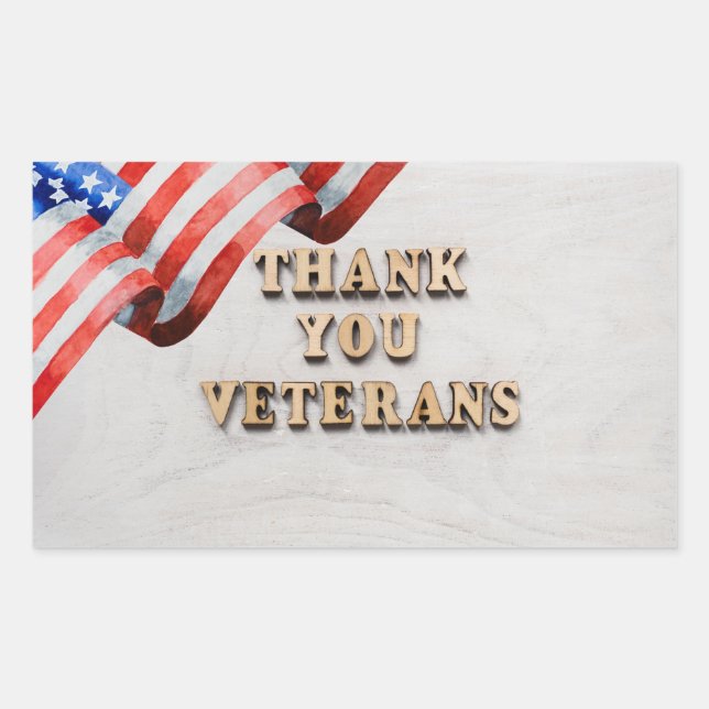 Veteranentag Rechteckiger Aufkleber (Vorderseite)