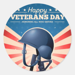 Veteranentag Runder Aufkleber