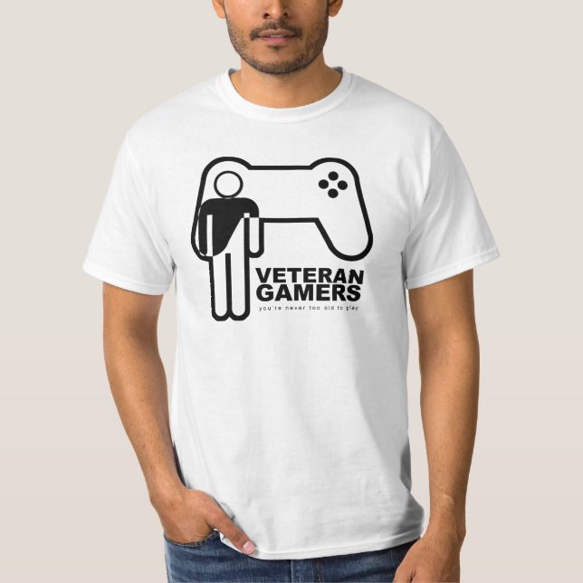 VeteranGamers Weiß-T - Shirt (Vorderseite)