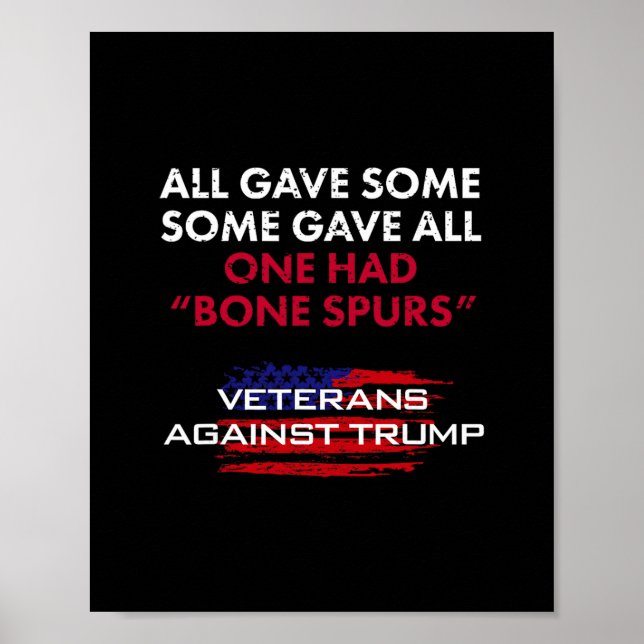 Veterans Anti-trump Draft Dodger Bone Spurs For Ve Poster (Vorne)