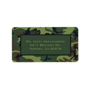 Veterans Army Military Return Address Label Adressaufkleber