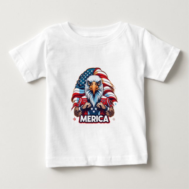 Veterans Day American Flag Merica Patriotic Eagle Baby T-shirt (Vorderseite)