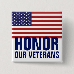 Veterans Day Button - USA-Flagge