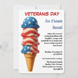 Veterans Day | Ice cream social party Einladung