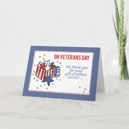 Veterans Day Patriotism Vielen Dank Geschenkboxen Dankeskarte