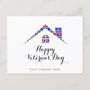 Veterans Day Real Anwesen House Postkarte