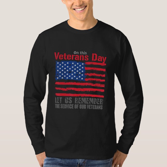Veterans Day Remüde Soldier U's Flag Combat T-Shirt (Vorderseite)
