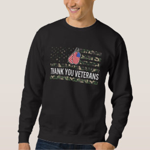 Veterans Day Rote Mohnblume Danke Amerikanische U Sweatshirt