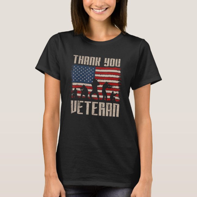 Veterans Day   Thank You Veterans  Proud T-Shirt (Vorderseite)