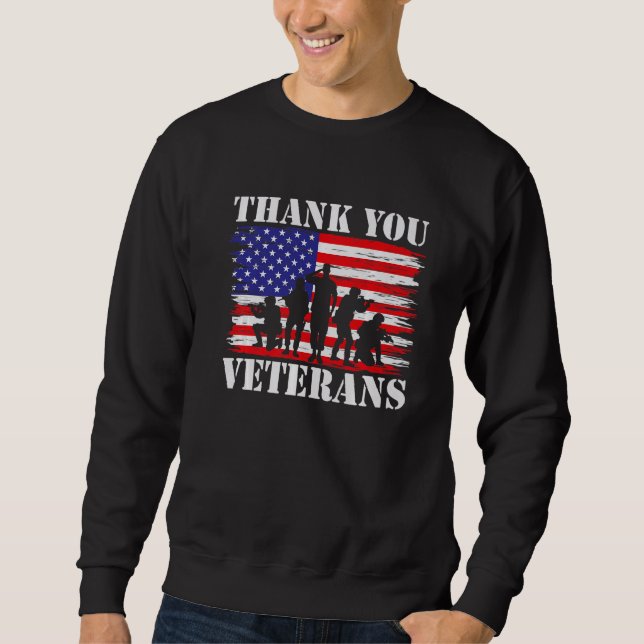 Veterans Day Thank You Veterans Sweatshirt (Vorderseite)