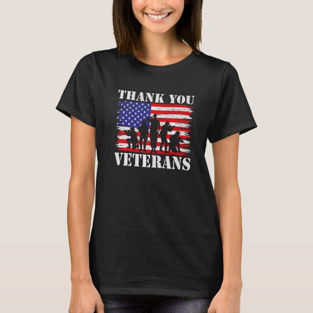 Veterans Day Thank You Veterans T-Shirt (Vorderseite)