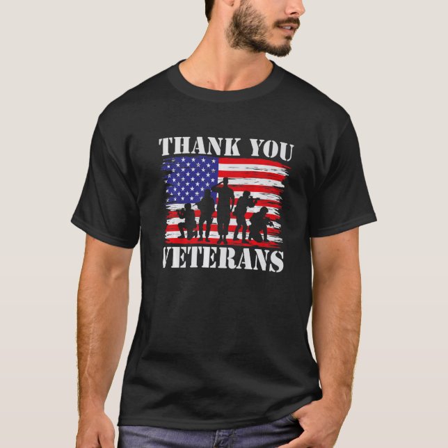 Veterans Day Thank You Veterans T-Shirt (Vorderseite)