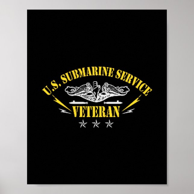 Veterans Day U.s Submarine Force Silent Service Lo Poster (Vorne)