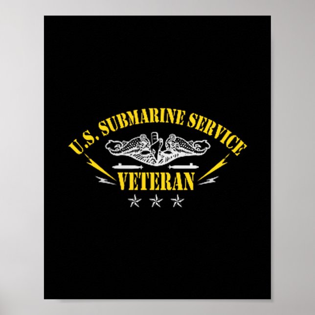 Veterans Day U.s Submarine Force Silent Service Lo Poster (Vorne)