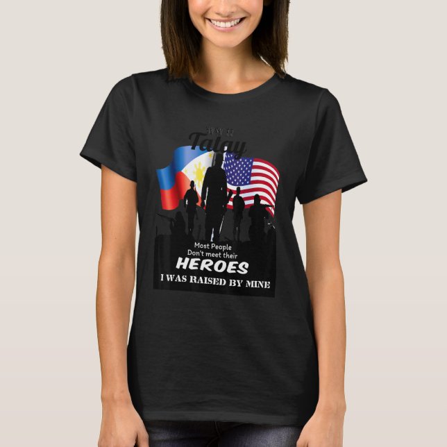 Veterans Filipino Pater Wwii Soldier T-Shirt (Vorderseite)