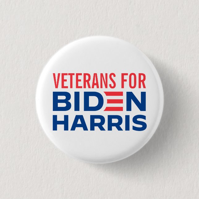 VETERANS FOR JOE BIDEN & KAMALA 2020 Presidential Button (Vorderseite)