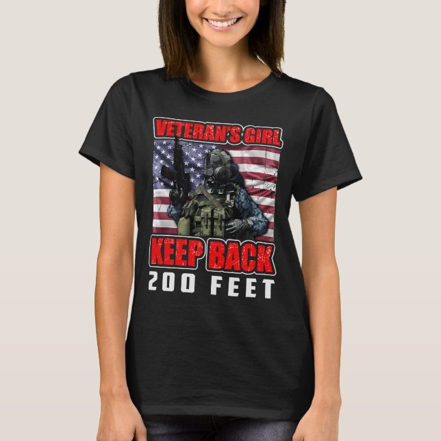 Veteran's Girl Behielt zurück, 200 Meter T-Shirt (Vorderseite)