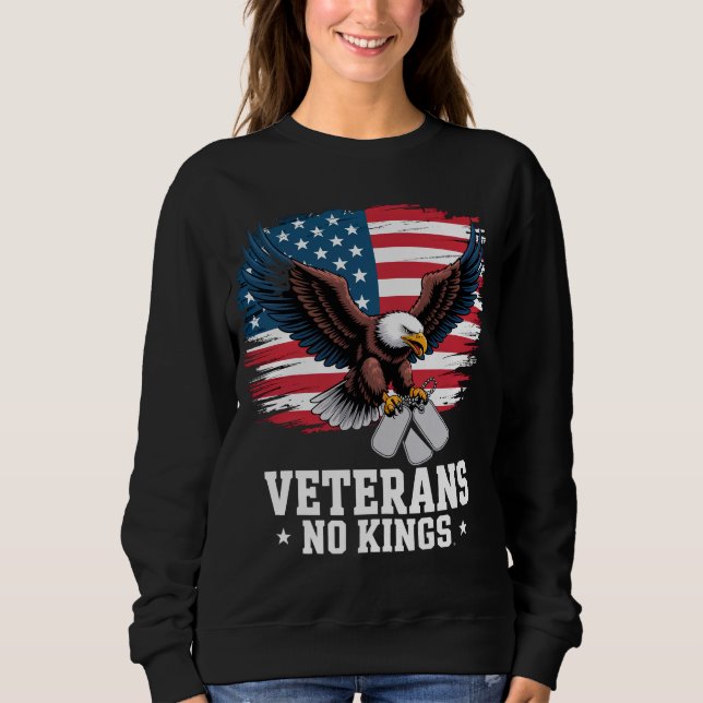 Veterans No Kings American Eagle  Sweatshirt (Vorderseite)