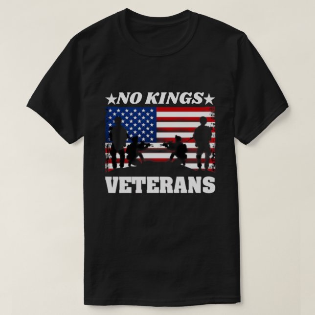 Veterans No Kings - Patriotic Veterans Day 2025 T-Shirt (Design vorne)