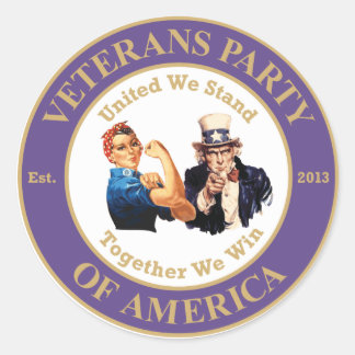 Veterans Party of America Circle Logo Aufkleber Lg