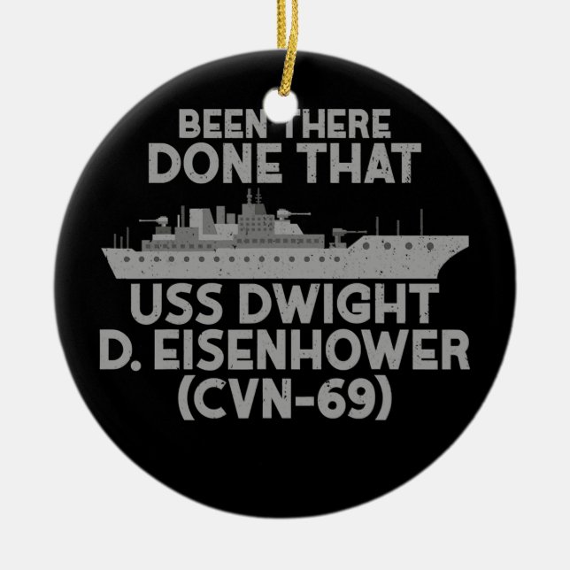 Veterans U S Dwight D Eisenhower T-Shirts Veterans Keramik Ornament (Vorne)