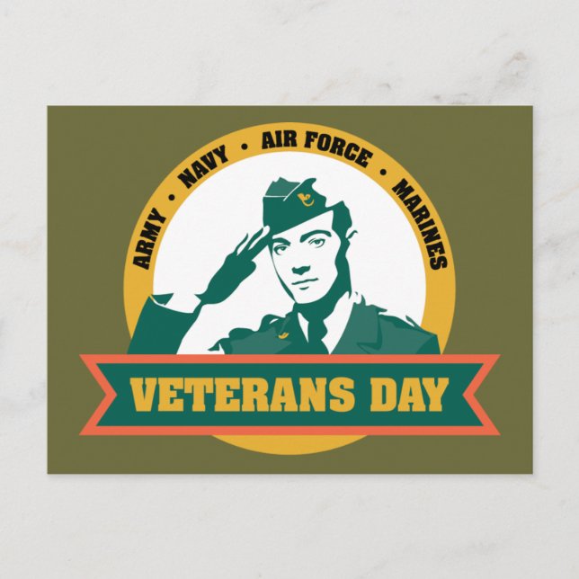 Veterens Day Postkarte (Vorderseite)