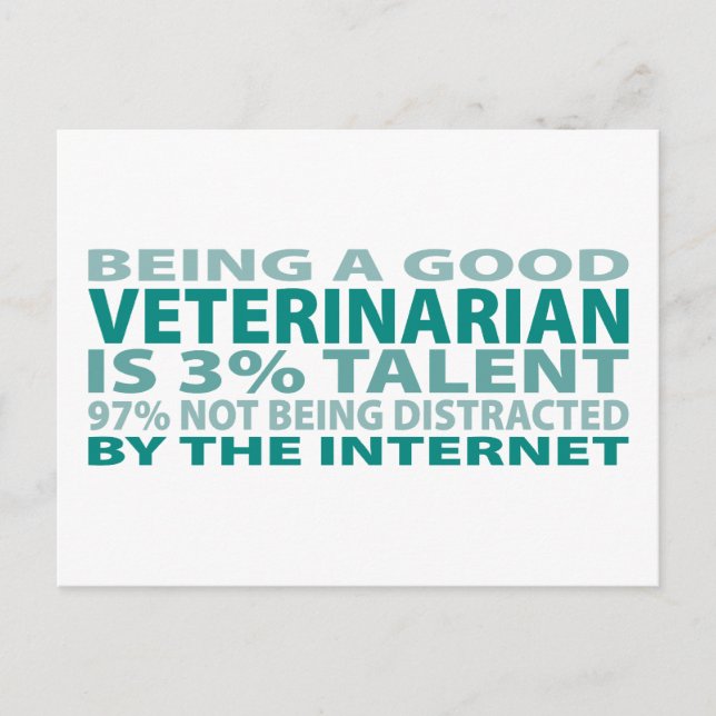 Veterinär 3% Talent Postkarte (Vorderseite)