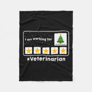Veterinär Ich arbeite für Weihnachtsferien 5 St. Fleecedecke