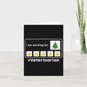 Veterinär Ich arbeite für Weihnachtsferien 5 St. Karte