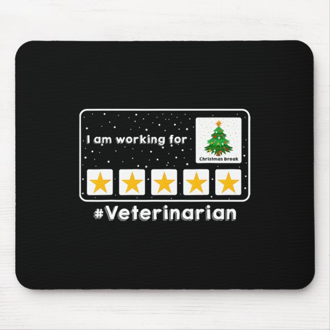 Veterinär Ich arbeite für Weihnachtsferien 5 St. Mousepad (Vorne)