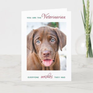 Veterinär Personalisiertes Weihnachtsgebäck Foto Feiertagskarte