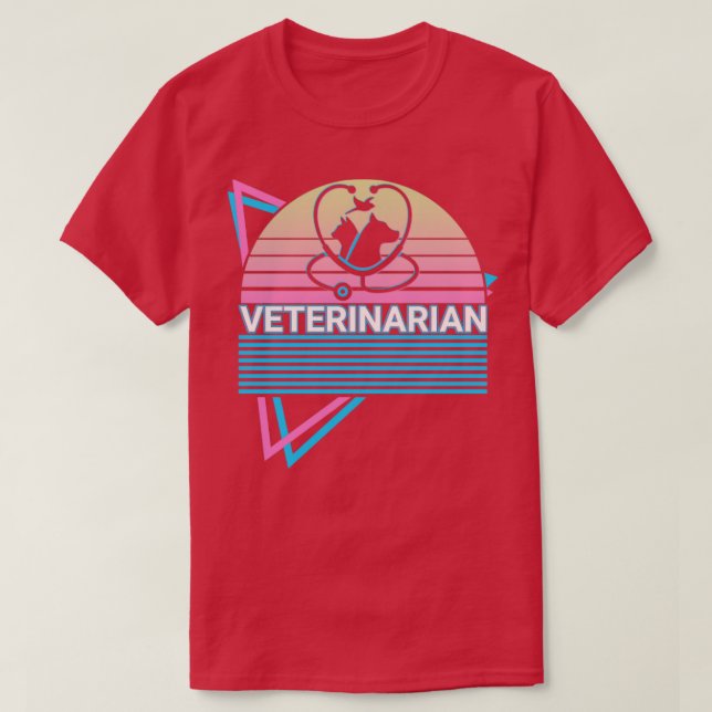 Veterinär Retro T-Shirt (Design vorne)