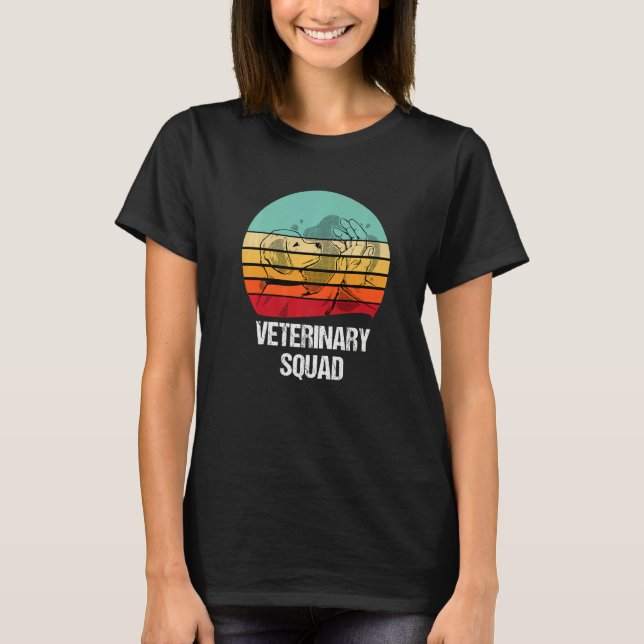 Veterinär-Squad Veterinary Veterinary Technology T-Shirt (Vorderseite)
