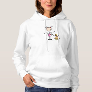 Veterinär-Strichmännchen Hoodie