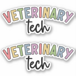 Veterinär-Tech | Veterinärmediziner Technischer Di Aufkleber
