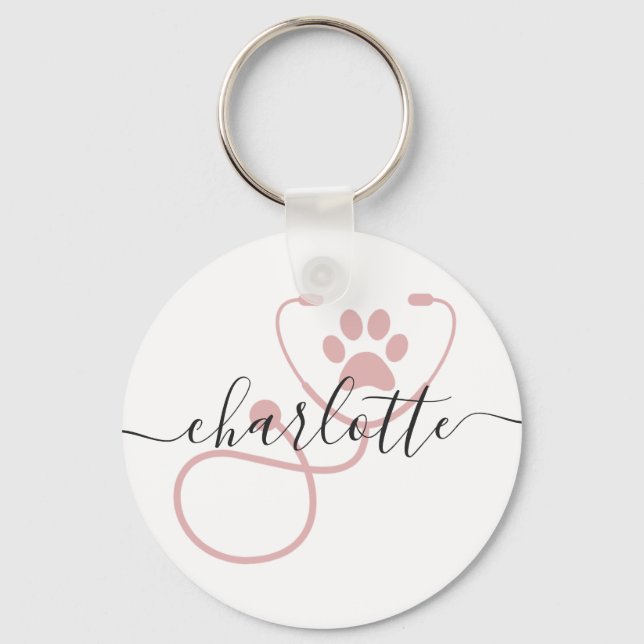 Veterinär-technischer Tierarztassistent Schlüsselanhänger (Vorderseite)