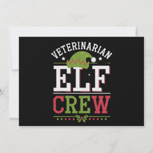 Veterinär-Weihnachtself Feiertagskarte