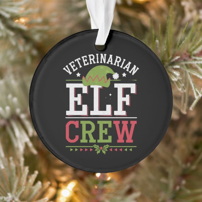 Veterinär-Weihnachtself Ornament (Baum)