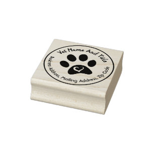 Veterinäramt Anschrift Briefmarke Rubber Gummistempel