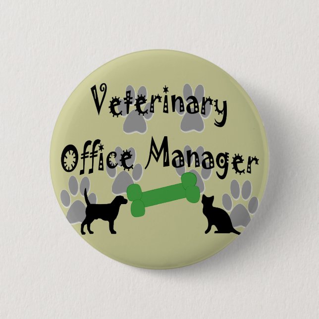Veterinärbürovorsteher Button (Vorderseite)