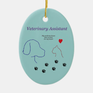 Veterinärc$assistent-tatze Drucke auf meinem Keramik Ornament